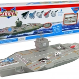 porte-avions avec 5 jets, sons et lumières