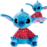 Peluche DISNEY Lilo et STITCH avec pull de Noël rouge 25 cm
