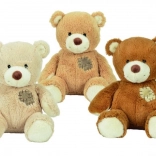 Pluchen teddybeer met patch 25 cm
