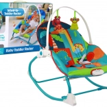 Children's Rocking Lounger 2-in-1 with Vibrations and Dinosaur Motifs