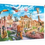 Puzzle Trefl Funny Cities – Rome sauvage, 1000 pièces (68 × 48 cm)