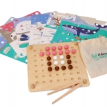 Houten motoriekspel met kralen – dieren van de Arctis (ADAM TOYS)