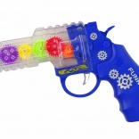 Gun with colorful lights and sounds blue