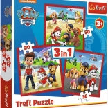 Puzzle 3 en 1 PAW PATROL Chiots joyeux Trefl