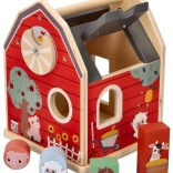 Wooden Farm Shape-Sorting Box