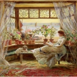 Puzzel Lezen bij het raam 1000 stukjes Anatolian