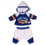 BABY BORN trainingspak voor pop 43 cm – blauw met capuchon