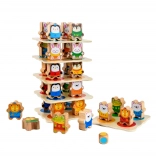 Lucy & Leo Animal Tower – Wooden Educational Building Set