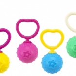 Retro kunststof rammelaar met balletje (0 m+)