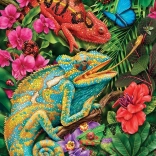 Puzzel Kleurrijke kameleons 1000 stukjes