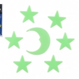 Glanzende muurdecoratie Sterren en Maan