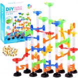 colorful marble run – 136-piece construction set