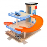 Small Foot wooden multi-level garage with elevator