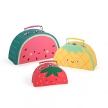 Vilac Set de 3 Valisettes aux Motifs de Fruits