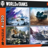 Puzzle Trefl World of Tanks grande bataille 4×250 pièces