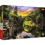 puzzle trefl 1000 pièces photo odyssey : rakotzbrücke – pont de rakotz à kromlau