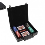 Poker set in a case – 100 chips, 2 decks of cards and dice