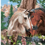 Diamantschilderen Paardensymfonie 30 × 40 cm