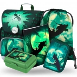 School Set Dragon Baagl: Backpack, Pencil Case, Shoe Bag, Folder and Lunch Box