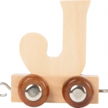Wooden wagon with letter J for SMALL FOOT train set