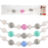 Jouet suspendu pour poussette avec fleurs et billes