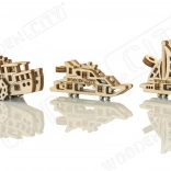 Puzzle 3D en bois mini ensemble de bateaux