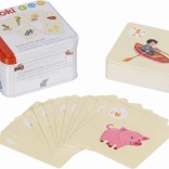 goki spel raad de activiteiten in een blikken doosje