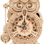 3D Wooden Mechanical Puzzle Owl Clock