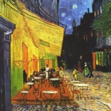 Puzzel PIATNIK Caféterras bij nacht 1000 stukjes