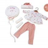 Kleertjes voor pop NEW BORN 40–42 cm, 4-delige set met knuffeldoekje