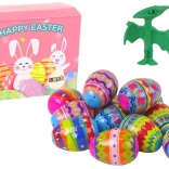 Coffret de Pâques – œufs avec figurines de dinosaures, 12 pcs