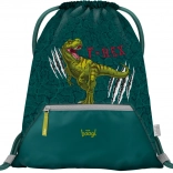 Baagl drawstring bag with pocket T‑Rex