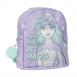 Kids' Backpack with Pom-Pom and FROZEN Appliqués