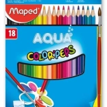 Driehoekige kleurpotloden Maped Aqua Color'Peps 18 stuks met penseel