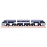 Snelle trein Eurostar E320 met sporen