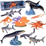 Realistic Set of Sea Animals - Ray, Crab, Orca, Octopus