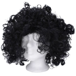 perruque noire bouclée