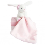 Doudou Konijntje met Knuffeldoek Roze Geschenkset