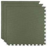 HUMBI foam mat 180 × 60 cm – large waterproof puzzle, safe, 3 pcs, khaki