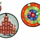 Dubbelzijdig klittenbanddoel met ballen 34 cm