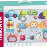 Ensemble de hochets et anneaux de dentition Animaux 12 pcs