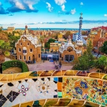 Puzzel Uitzicht vanuit Park Güell in Barcelona 1000 stukjes