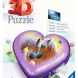 Ravensburger 3D-puzzel Hart Paarden – sieradendoosje 54 stukjes