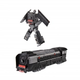 Metal robot convertible locomotive black