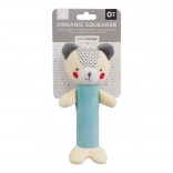 Petit Collage hochet couineur ours en coton biologique