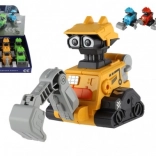 Ruimte robot met vliegwiel – plastic rijdende robot 14 cm, 4 soorten