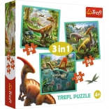 Puzzle 3-en-1 – Monde incroyable des dinosaures TREFL