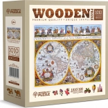 WOODEN CITY Puzzle en bois Carte antique Nova Terrarum 1010 pièces