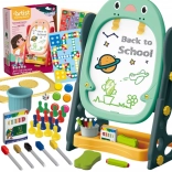 Double-sided magnetic board for drawing and learning numbers and letters