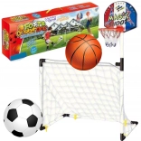 Woopie Sports Set 2 in 1: Basketball and Soccer Goal
